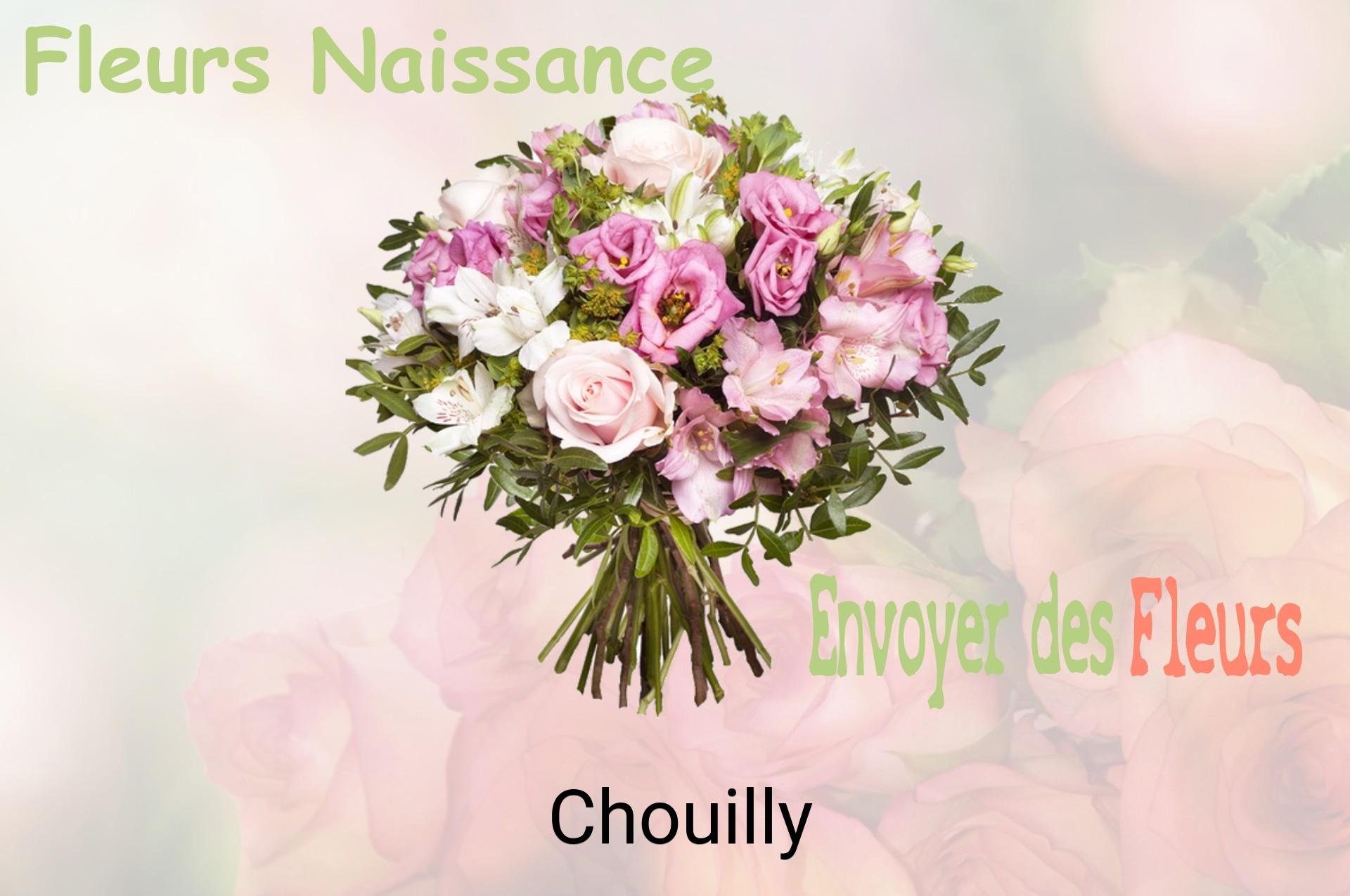 Bouquet de fleurs de naissance livré à Chouilly